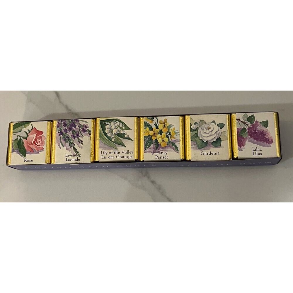 Vintage English Bath Cubes Sels De Bain 6 Cubes NEW